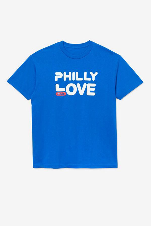 Fila Philly Love Men's Tee - Blue/Blue,NZ 547-10369